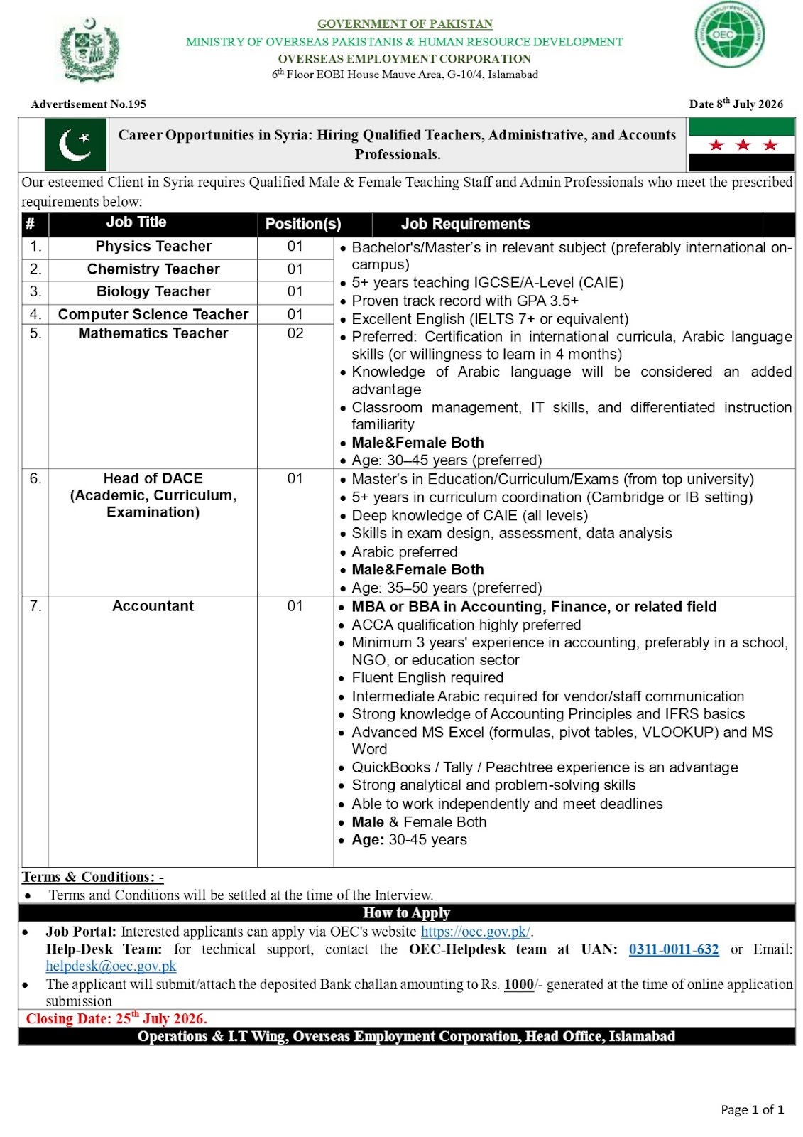 Syria work visa 